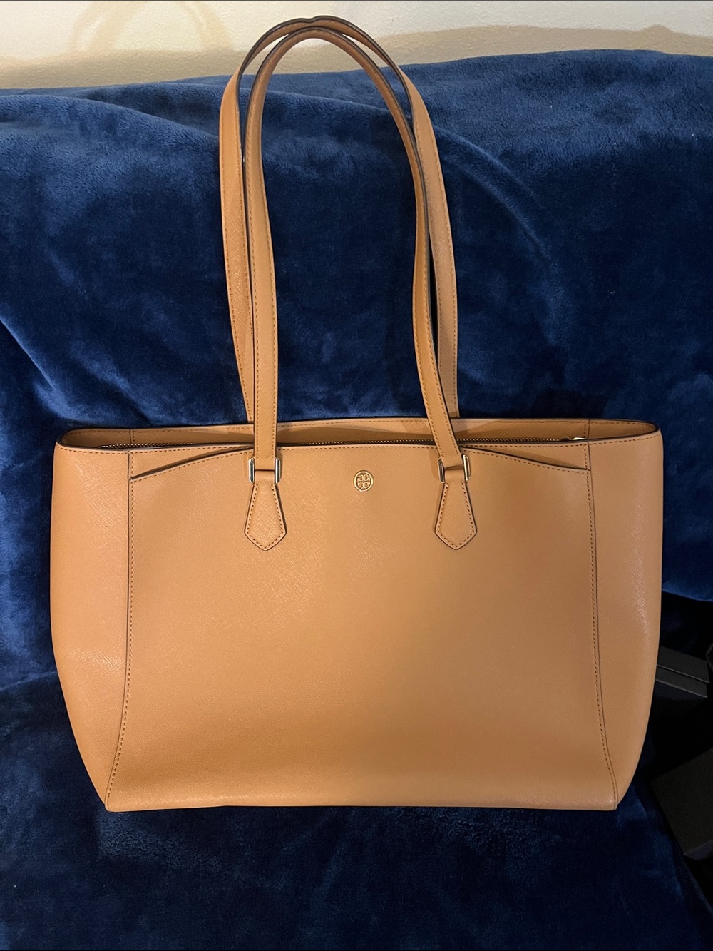 Tory Burch Camel Tan Leather Double-Handle Tote